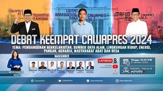 🔴[ LIVE ] DEBAT KEEMPAT CALON WAKIL PRESIDEN PEMILU TAHUN 2024